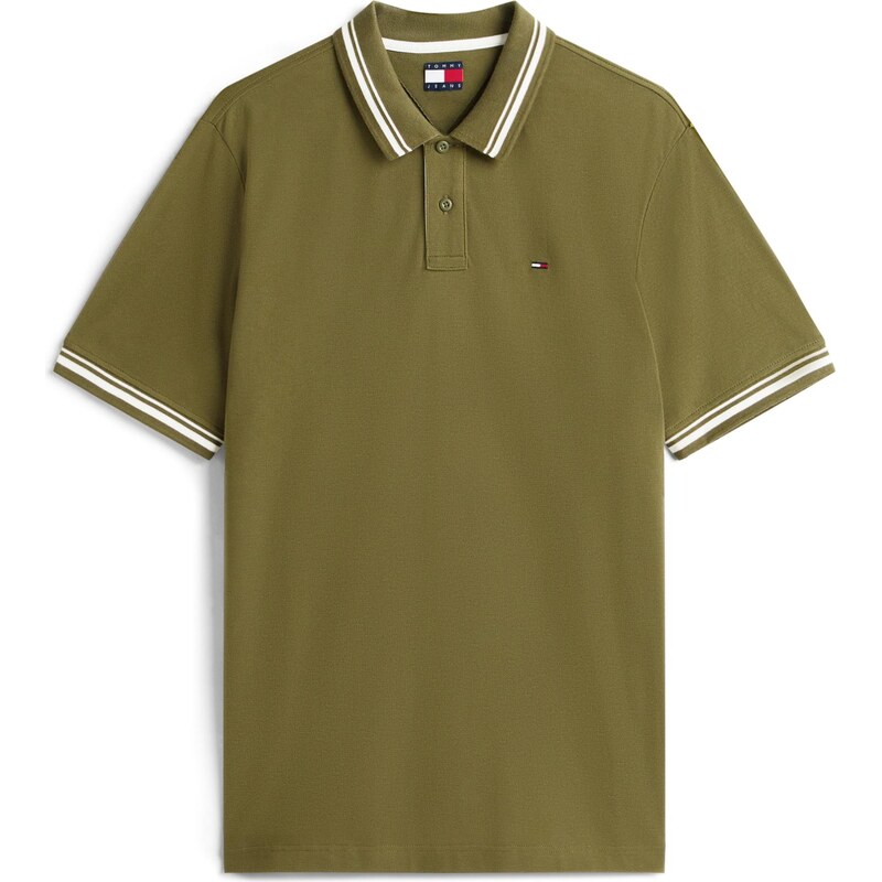 Tommy Jeans Tričko olivová / biela 66299326