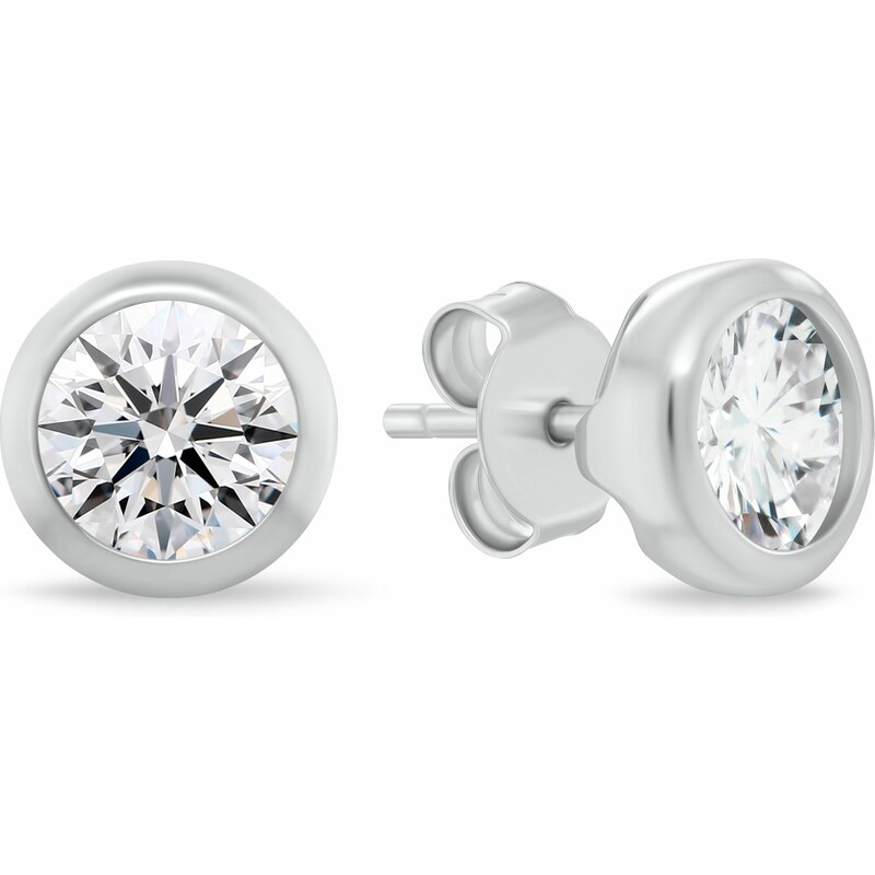 Brilio Silver Kôstkové strieborné náušnice s kubickým zirkónom EA1232W 66583487