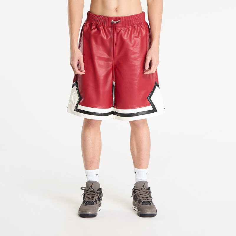 Šortky Air Jordan Mens Faux Leather Shorts Wings Jrdn Red/ Sail/ 66299388