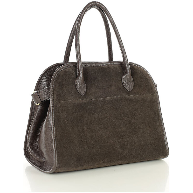 MARCO MAZZINI Dámska kožená taška HOBO | tmavohnedá s295b 66300836