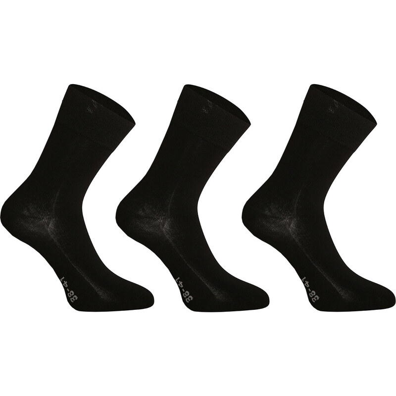 3PACK ponožky Gino bambusové bezšvové čierne (82003) 66300921