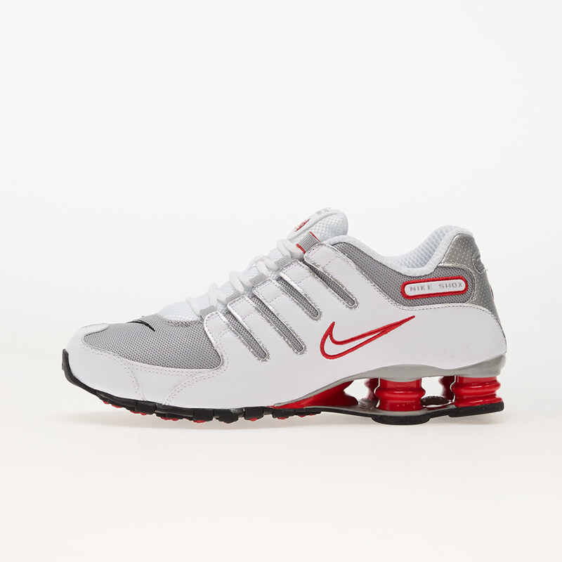 Nike Shox Nz White/ Metallic Silver-Sport Red 66302357