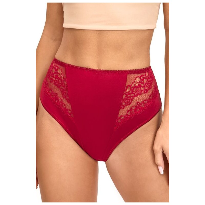 Donna Vysoké čipkované nohavičky 213 bordové 66302421