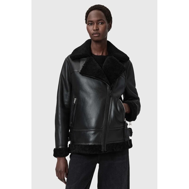 Kožená bunda AllSaints SOLA 66186917