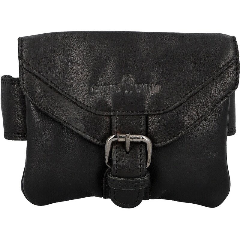 Green Wood Trendy pánska kožená oblička GW Eckhart, čierna 66302751