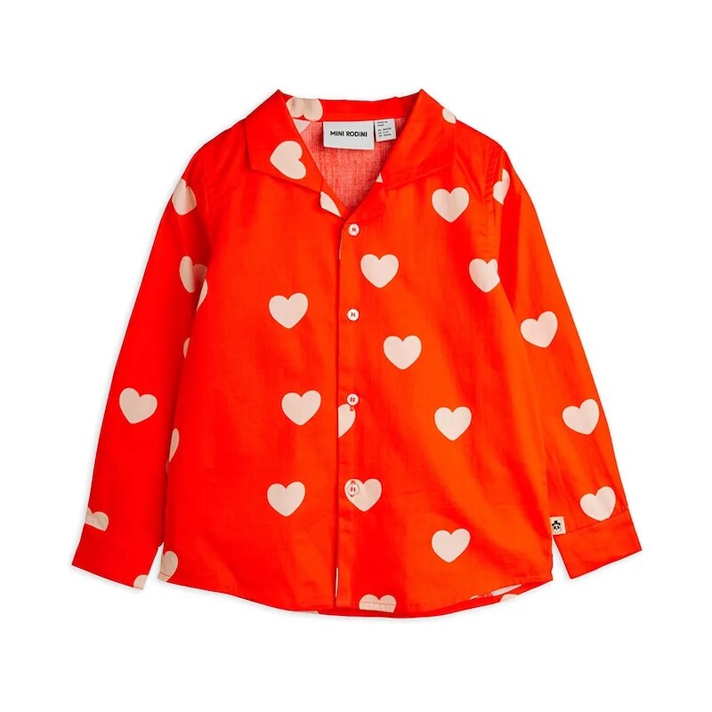 Detská bavlnená košeľa Mini Rodini Hearts 66224633