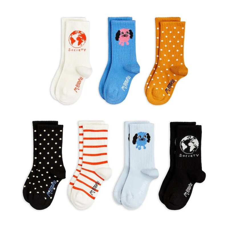 Detské ponožky Mini Rodini Doggie 7-pak 66224781