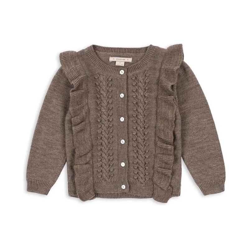 Detský vlnený kardigan Konges Sløjd FIOL FRILL CARDIGAN 66238962