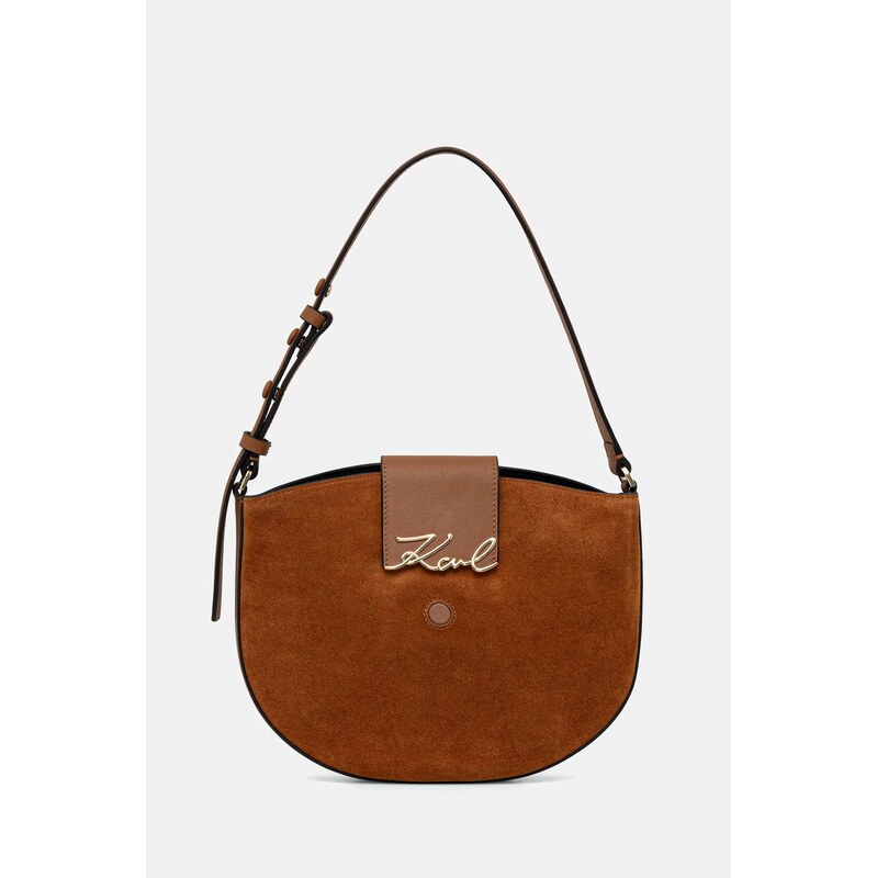 Semišová kabelka Karl Lagerfeld K/SIGNATURE 66308666