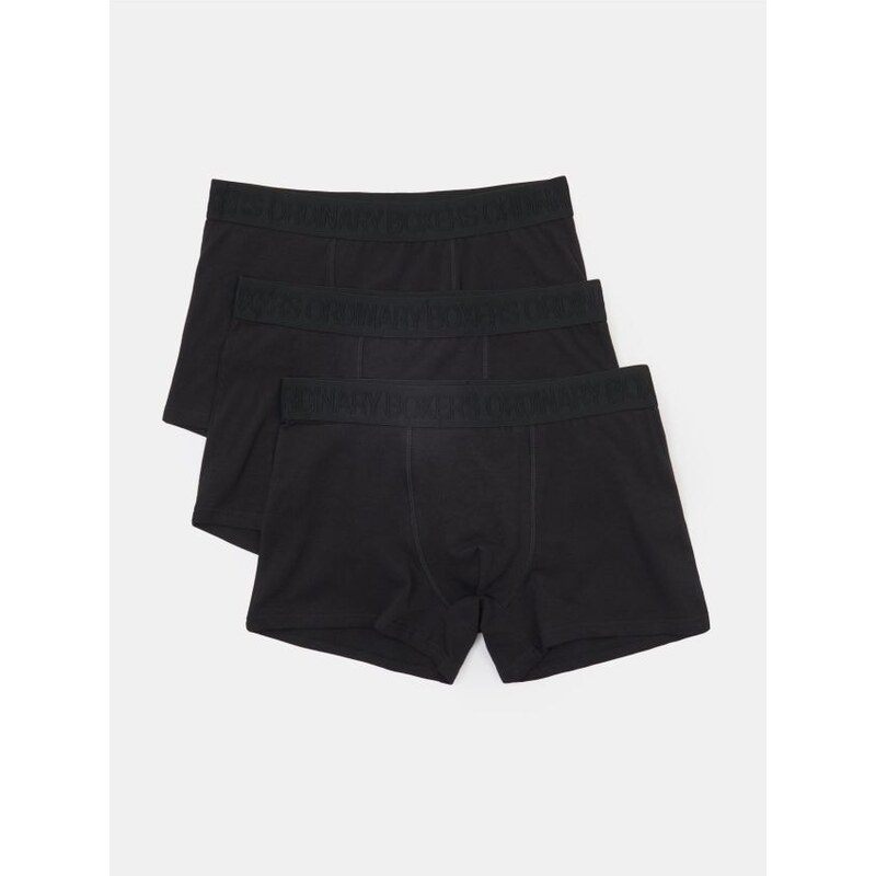 Sinsay - Súprava 3 boxeriek - čierna 66313358