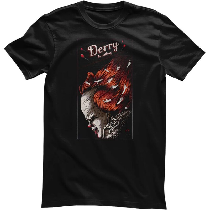 Hybris Stephen Kings IT - Pennywise Derry is Calling (tričko) 66303250