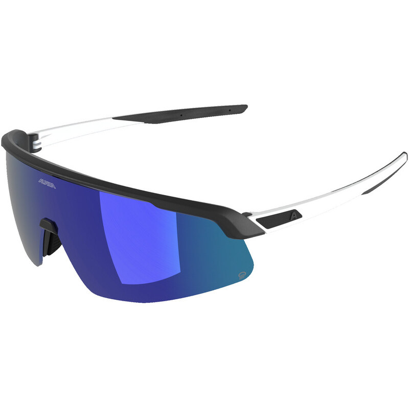 Alpina Turbo PRO Q okuliare, čierna-biela matná, modré sklo 66303261