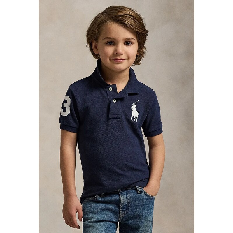 Detská bavlnená polokošeľa Polo Ralph Lauren 66303346