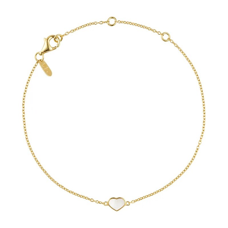 Strieborný pozlátený náramok Design Letters 66303406