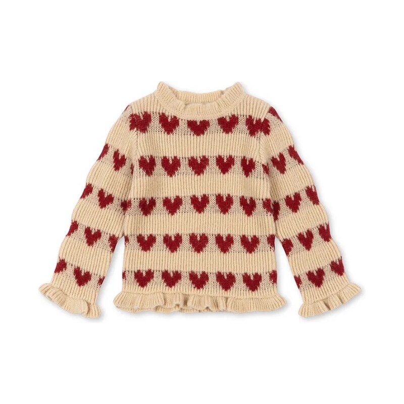 Detský sveter s prímesou vlny Konges Sløjd LAULA SWEATER 66303424