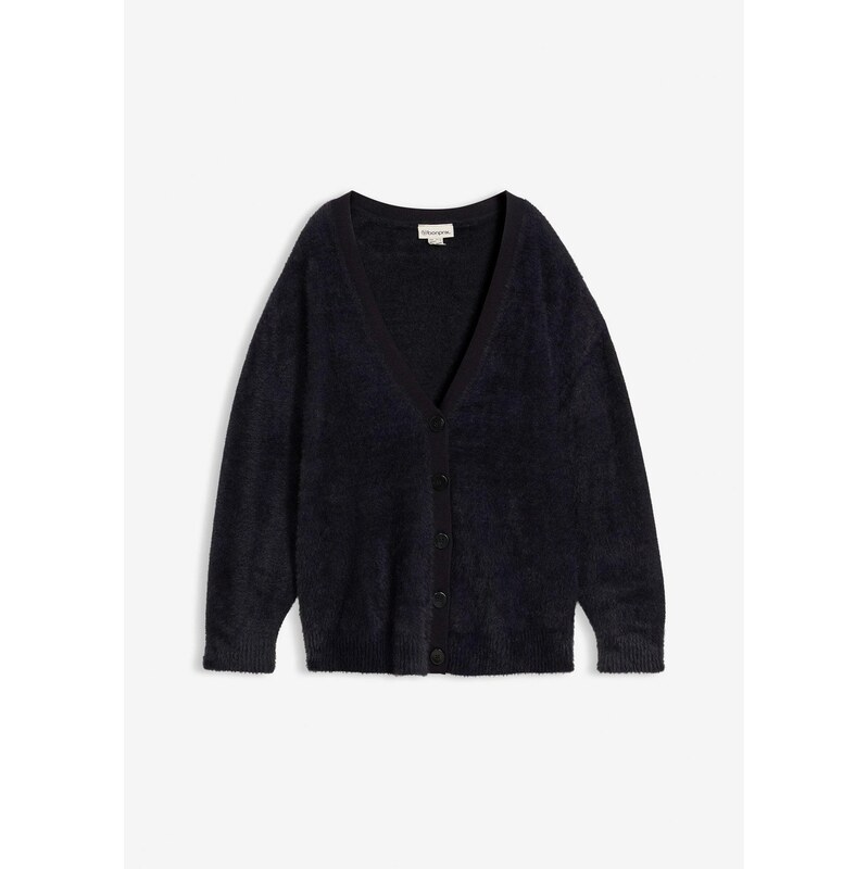 bonprix Pletený sveter z viskózového mixu, farba čierna 66303493