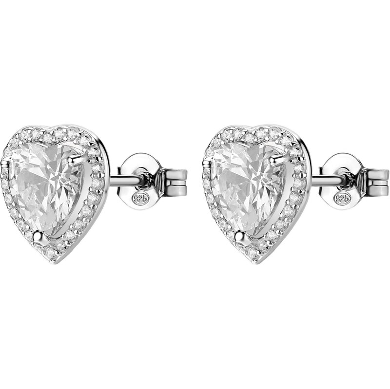 Brosway Strieborné srdiečkové náušnice Fancy Infinite White FIW165 66585665