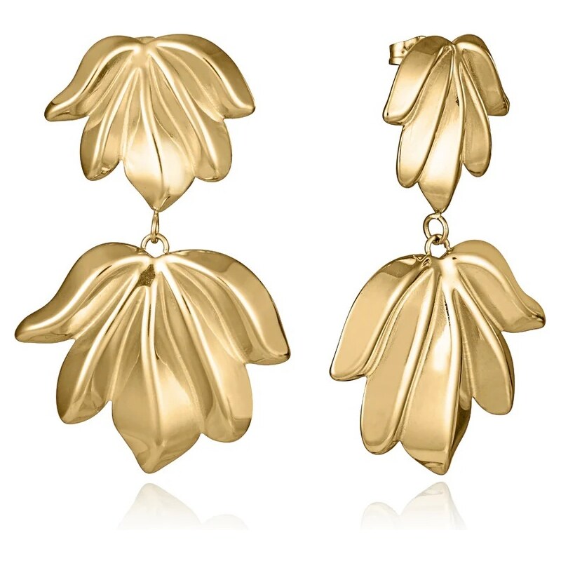 Viceroy Úchvatné pozlátené náušnice Listy Chic 15158E01012 66586713