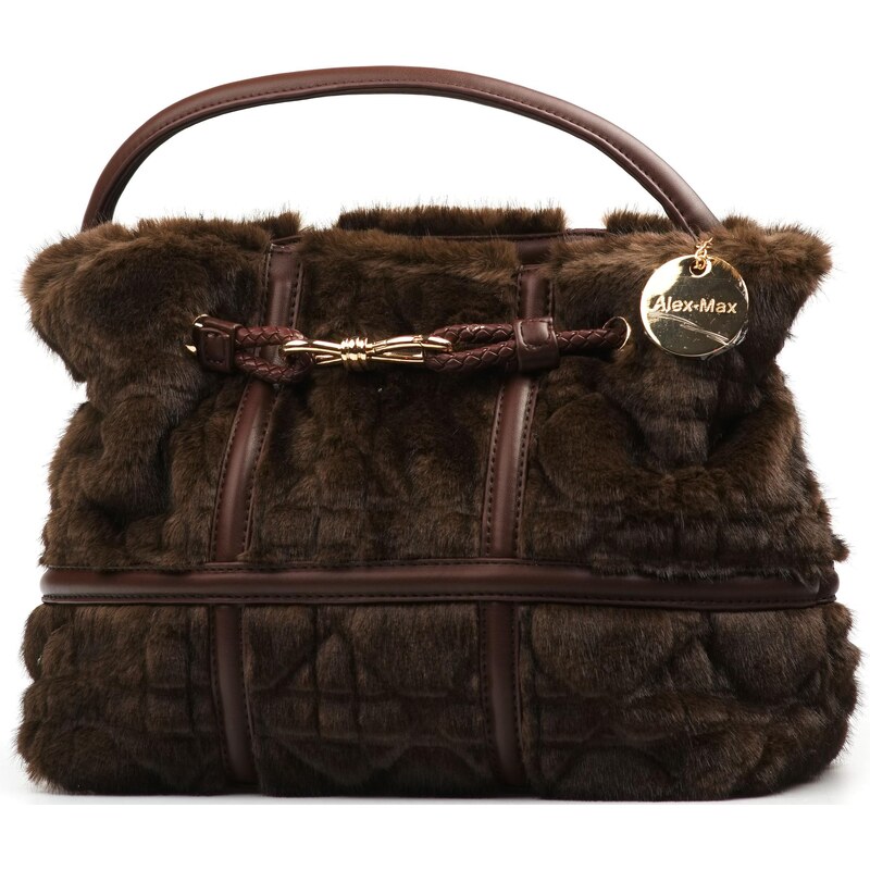 Kabelka Alex Max s kožušinou hnedá 66304366