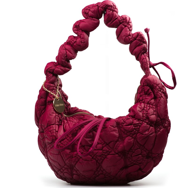 Kabelka prešívaná Alex Max vínovo červená 66304371