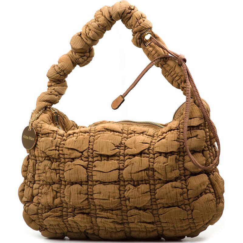 Kabelka prešívaná Alex Max hnedá 66304370