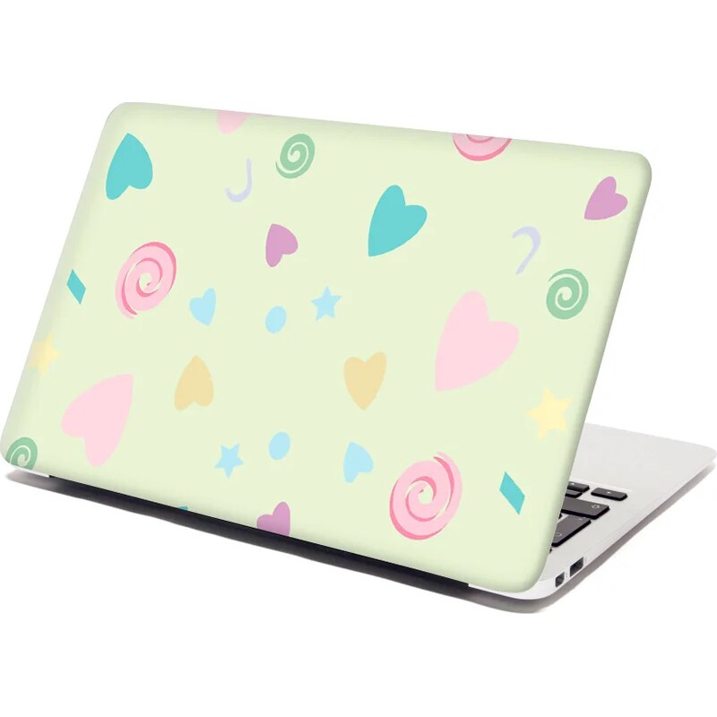 Sablio Samolepka na notebook Srdiečka a špirály XL 65100027