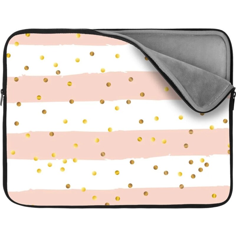 Sablio Obal na notebook Pruhy a zlaté bodky 65430258