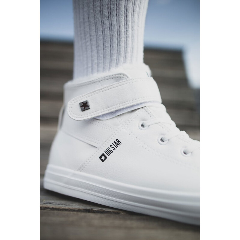 Big Star Shoes Trampki Męskie Big Star Ocieplane Białe Y174024FW 66657834