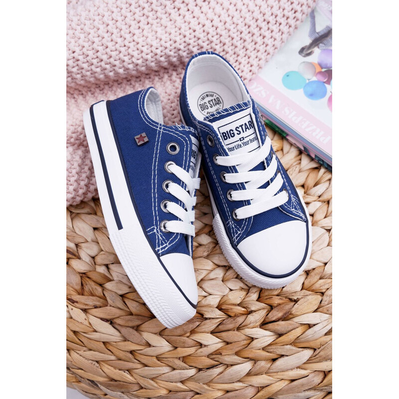 Big Star Shoes Trampki Dziecięce Big Star FF374202 Granatowe 66657860