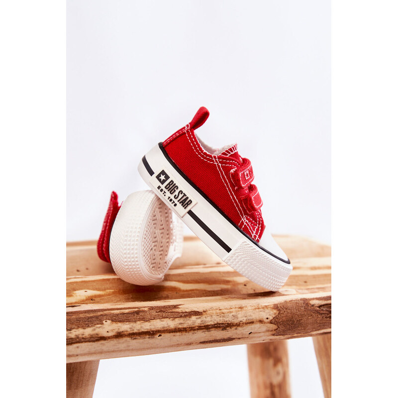 Big Star Shoes Dziecięce Materiałowe Trampki Na Rzep BIG STAR KK374076 66658403