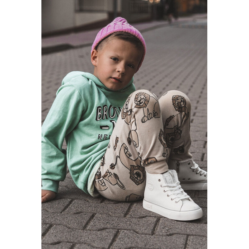 Big Star Shoes Dziecięce Wysokie Trampki Na Suwak Big Star KK374227 66658517