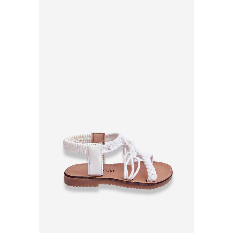Boto Dziecięce Plecione Wsuwane Sandały Białe Tracy 66658958