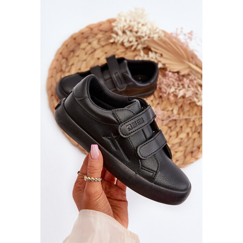 Big Star Shoes Dziecięce Trampki Na Rzepy Big Star NN374006 Czarne 66659814