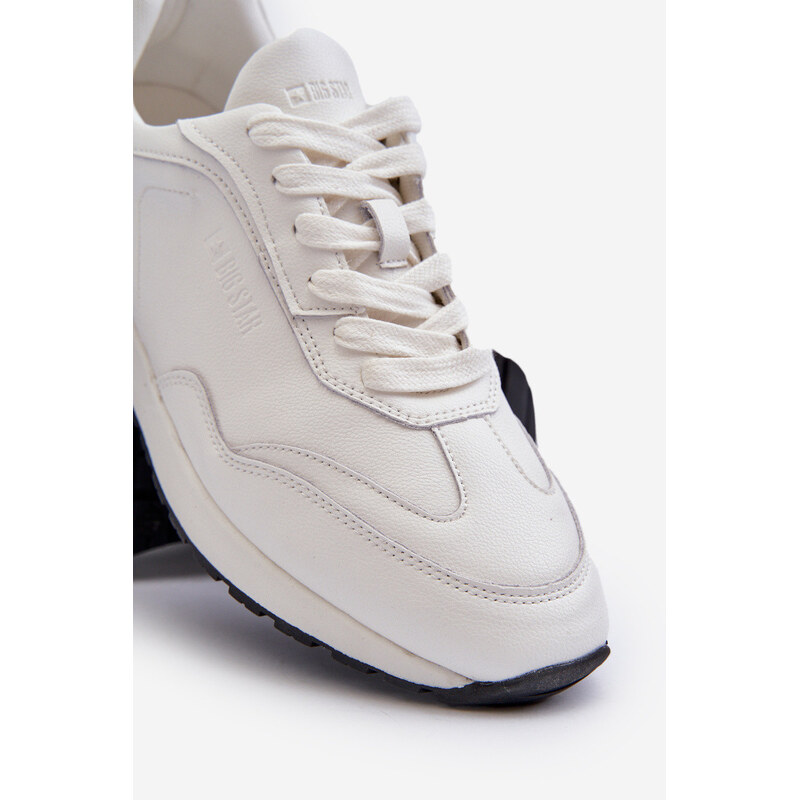 Big Star Shoes Sneakersy Męskie Skórzane BIG STAR NN174288 Białe 66659824