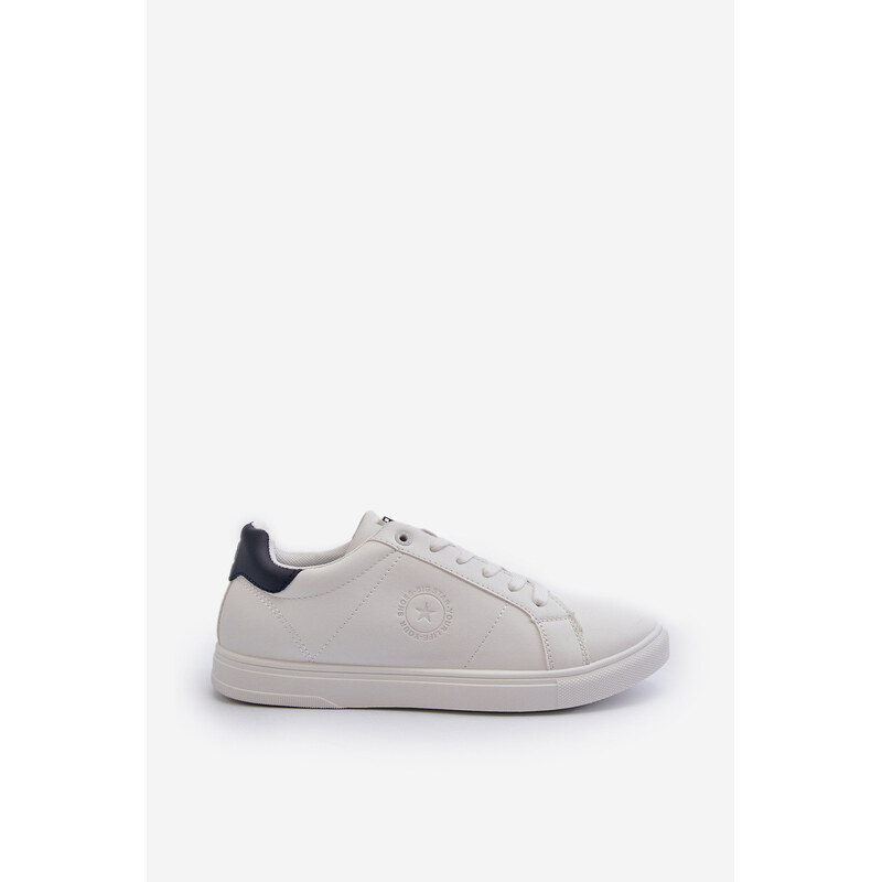 Big Star Shoes Niskie Trampki Męskie Eko Skóra Big Star NN174282 Białe 66659912