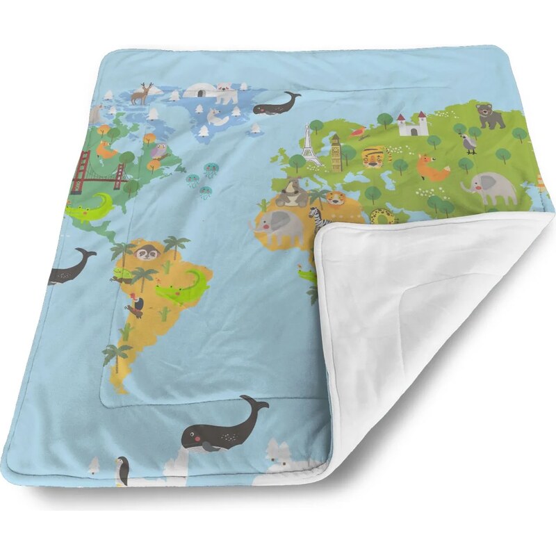 Sablio Deka pre bábätko Zvieracia mapa sveta 60374896