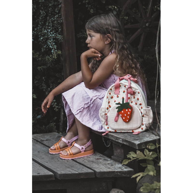 Dziecięce Pachnące Sandałki Na Rzep ZAXY LL385026 Pomarańczowe 66660422