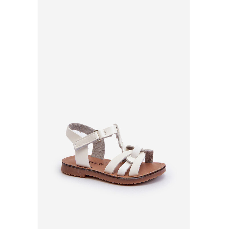 Boto Dziecięce Sandałki Zapinane Na Rzep Białe Marimona 67260496