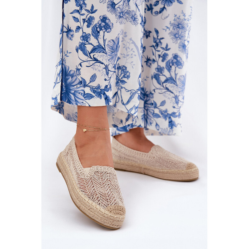 Espadryle Damskie Na Platformie Vinceza 17392 Beżowe 66662374