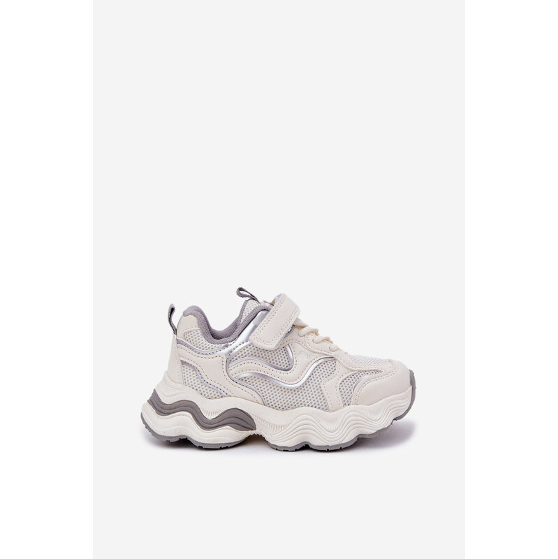 Boto Sneakersy Dziecięce Na Grubej Podeszwie Białe Lianees 66662427