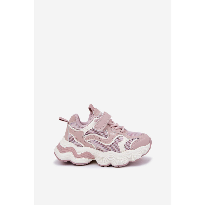 Boto Sneakersy Dziecięce Na Grubej Podeszwie Różowe Lianees 66662426