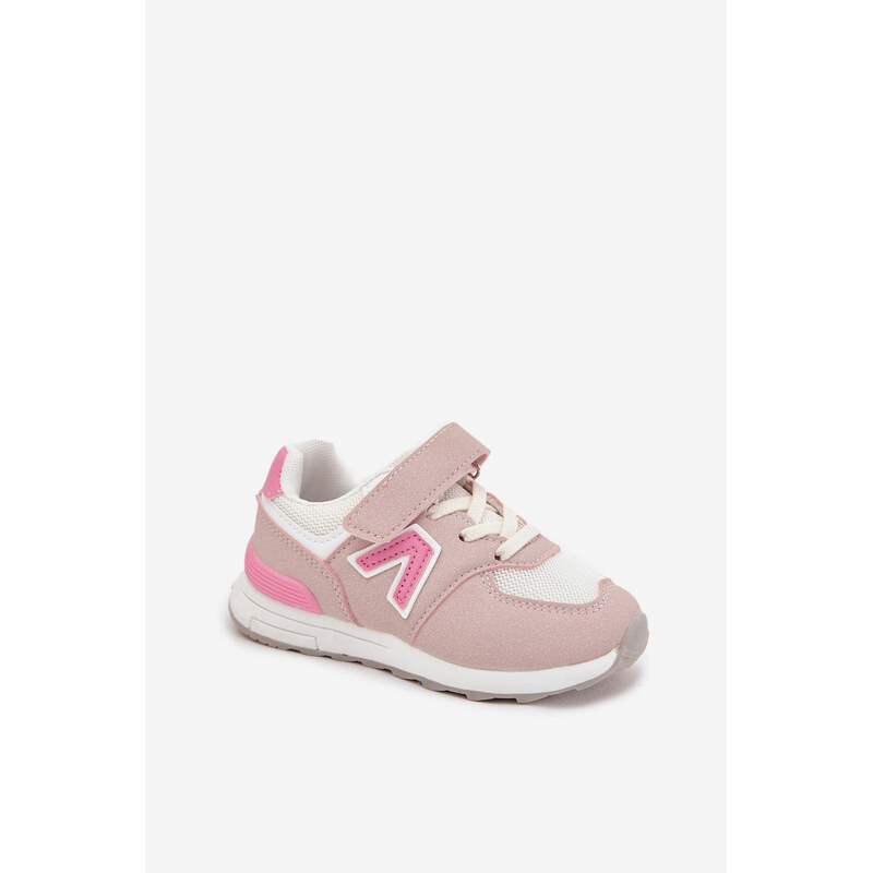Boto Dětské sportovní tenisky na suchý zip růžové Galisse 66664619