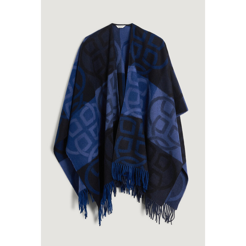 PONČO GANT WOOL MONOGRAM PONCHO EVENING BLUE 66306543