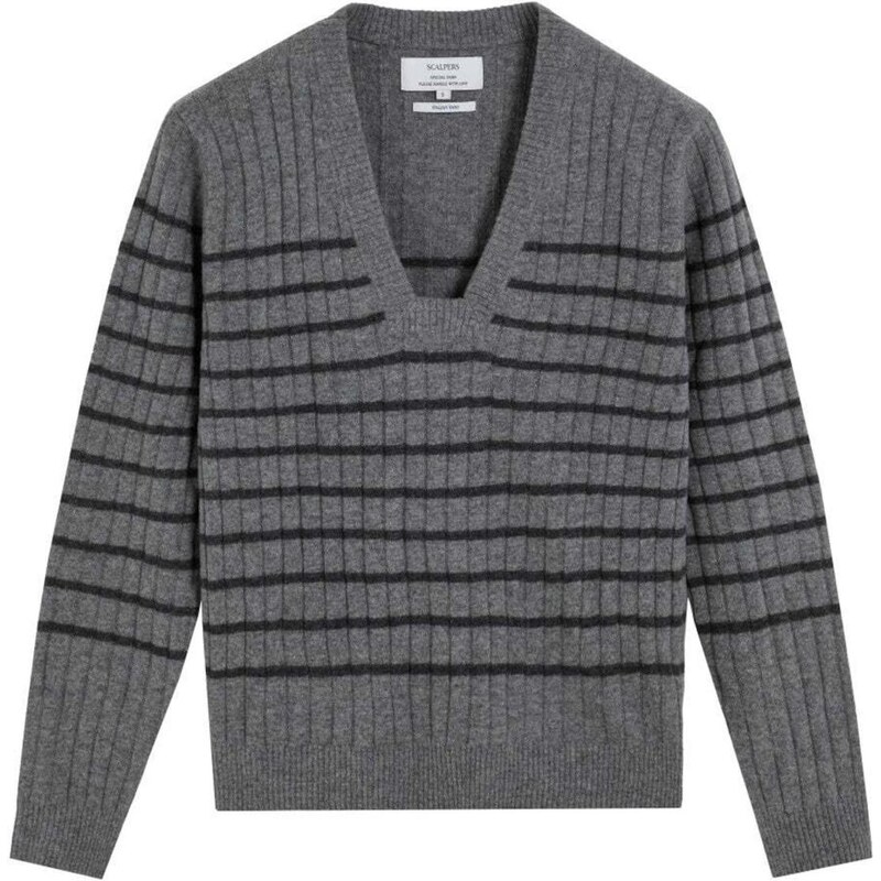 Scalpers Sveter sivá / tmavosivá 66308194