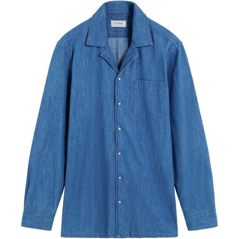 Scalpers Košeľa modrá denim 66308256