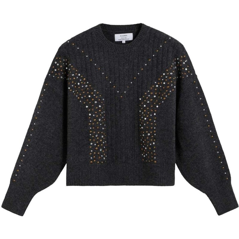 Scalpers Sveter bronzová / tmavosivá / strieborná 66308265