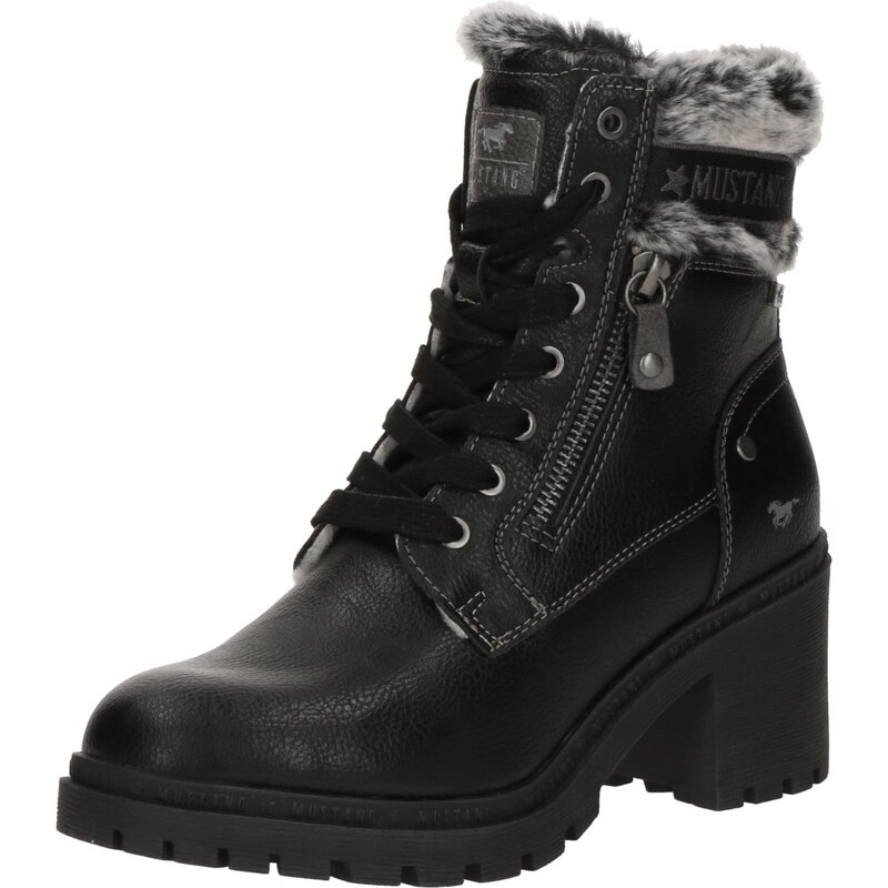 MUSTANG Šnurovacie členkové čižmy Leila čierna 66308295