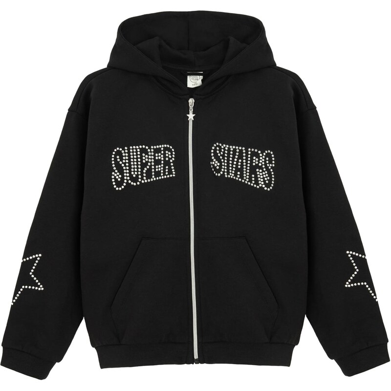 Cool Club Tepláková bunda čierna / biela 66308383