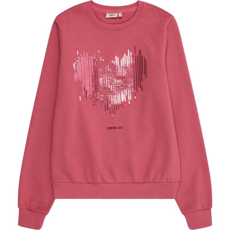 ONLY GIRLS Mikina KOGBELINDA malinová / staroružová / čierna 66308483