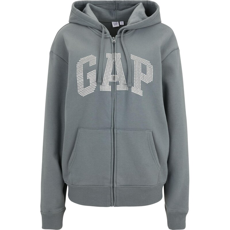 Gap Tall Tepláková bunda HERITAGE sivá / biela 66308490